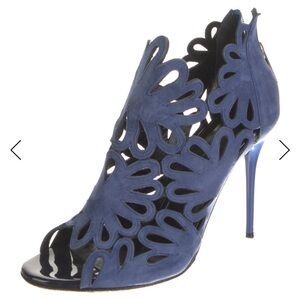 Oscar de la Renta Royal Blue Cutout Heels